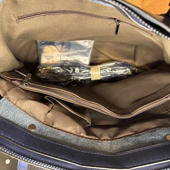 Elegant Blue Tote Bag - Picture 2 of 4